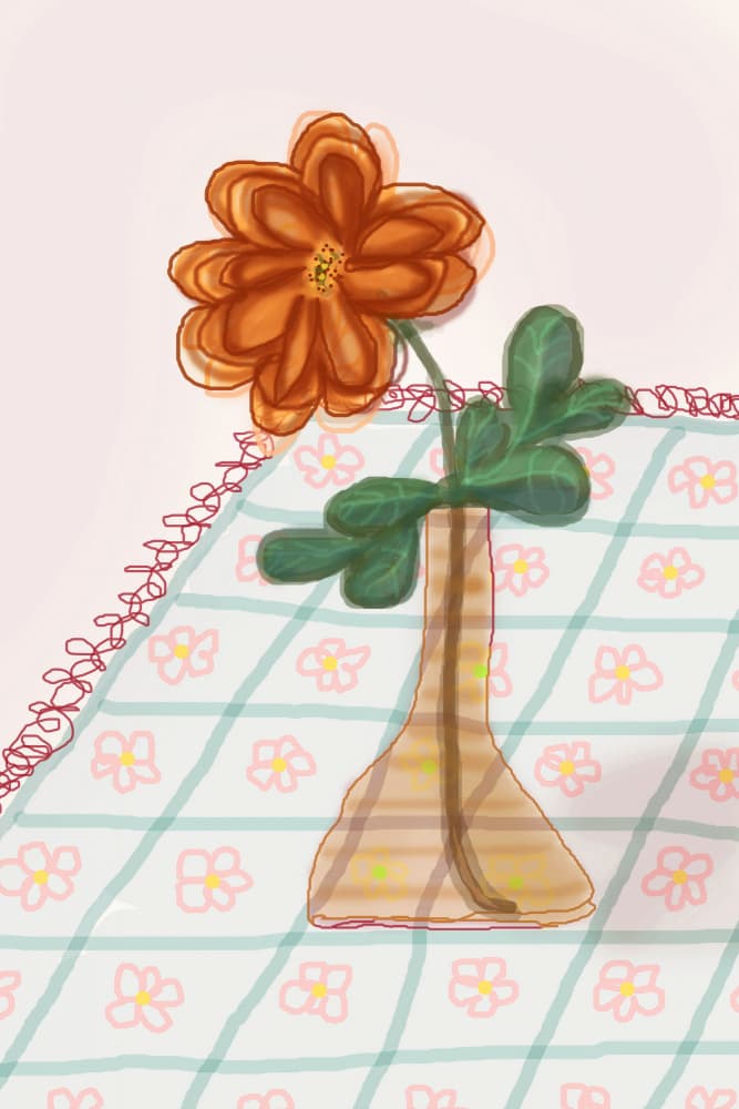 Charming Floral Still Life by Christina Sillen — canvas wall art