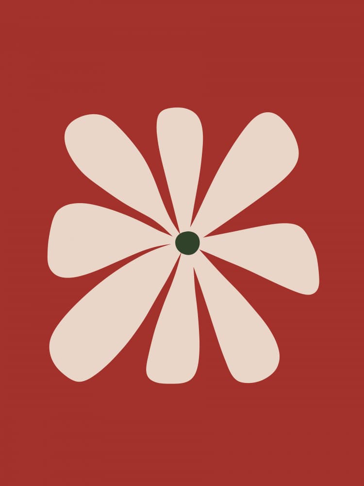 Warm Minimal Flower by Galaxy Eyes — canvas wall art