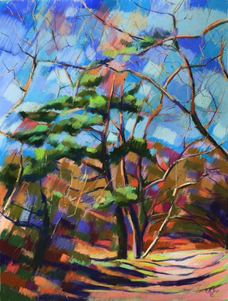 Colorful Woodland Scene by Corné Akkers — canvas wall art
