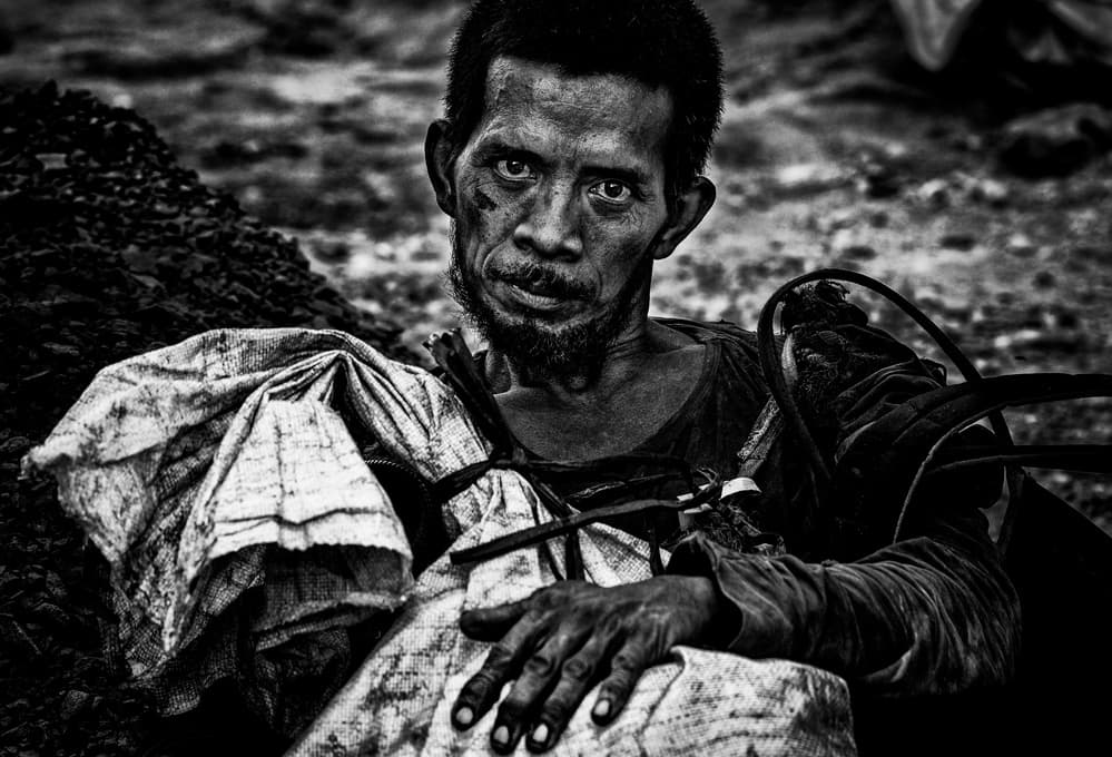 Intense Laborer Portrait by Joxe Inazio Kuesta Garmendia — canvas wall art