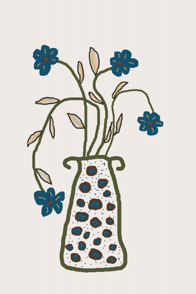 Spotted Vase Blooms by Christina Sillen — canvas wall art