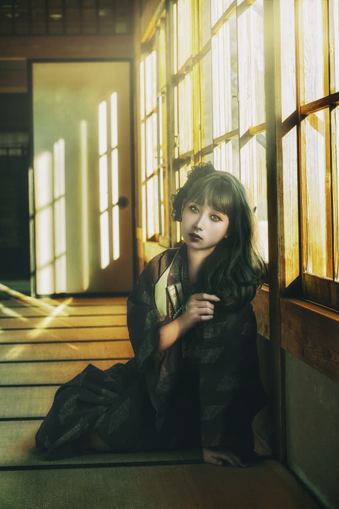 Japanese Woman Golden Light by KOIKI — canvas wall art