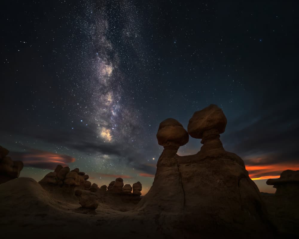 Milky Way Desert Night by Ruiqing P. — canvas wall art
