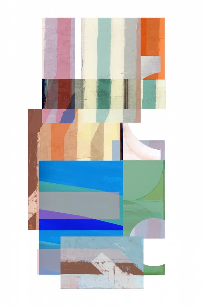 Muted Geometric Collage by cartissi — canvas wall art