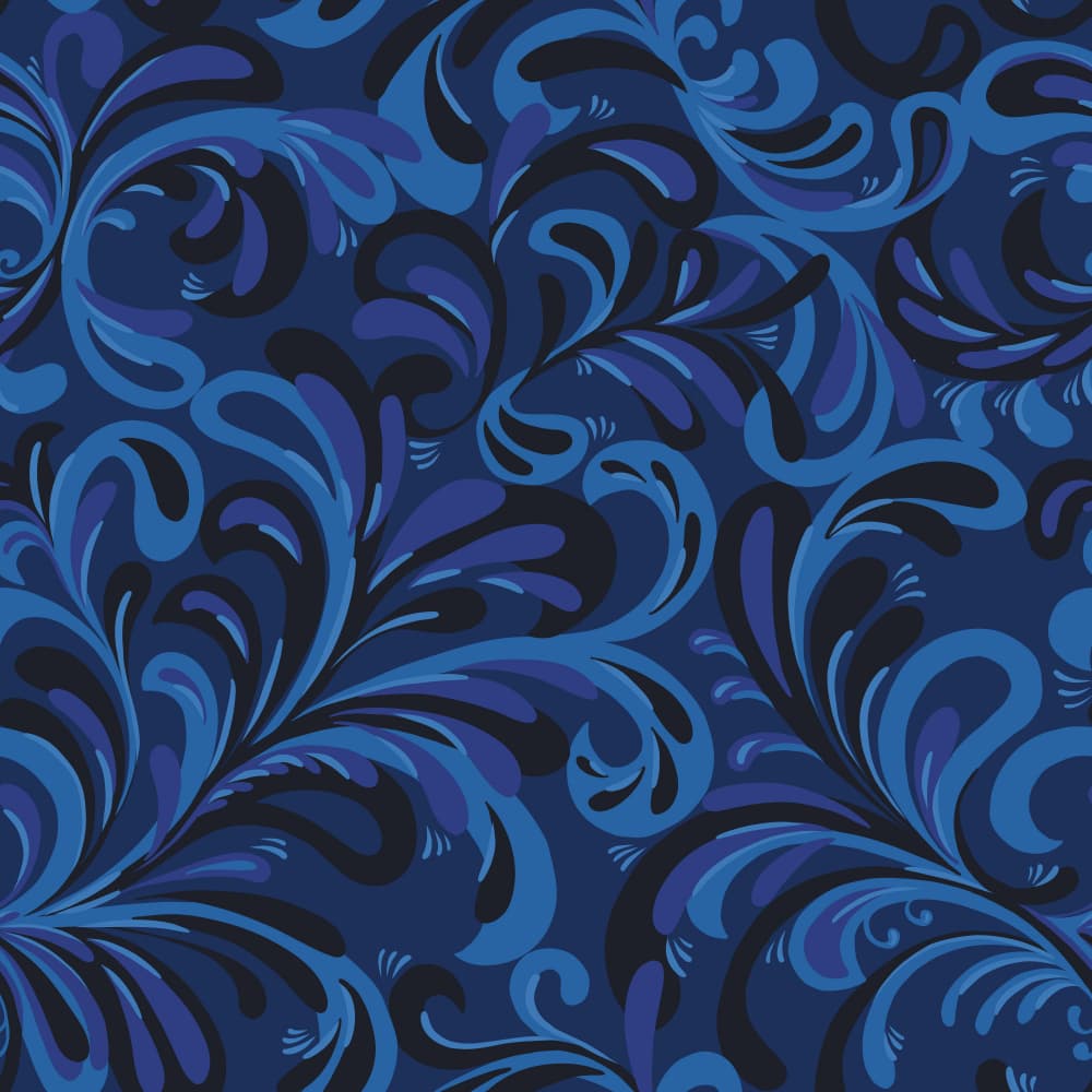 Midnight Blue Swirls by Alexandra Weise — canvas wall art