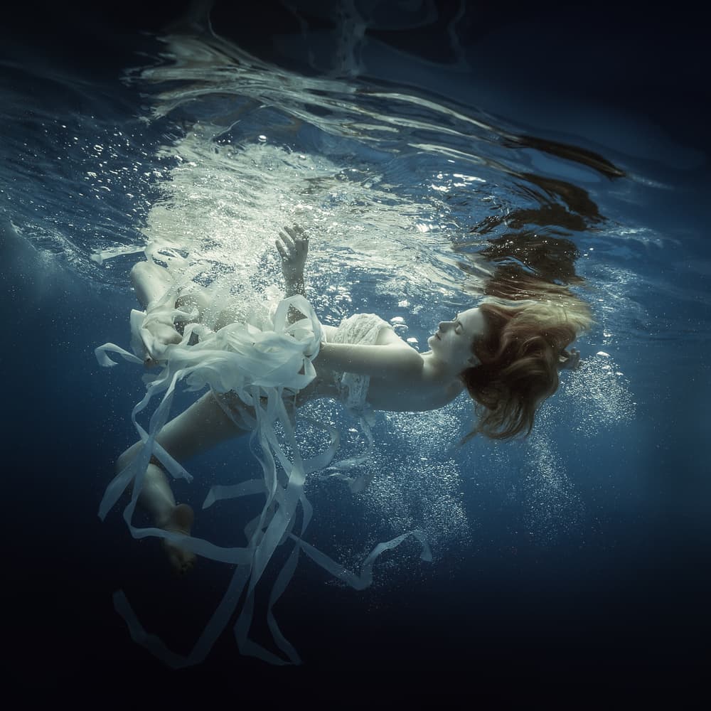 Ethereal Underwater Woman by Dmitry Frizel — canvas wall art