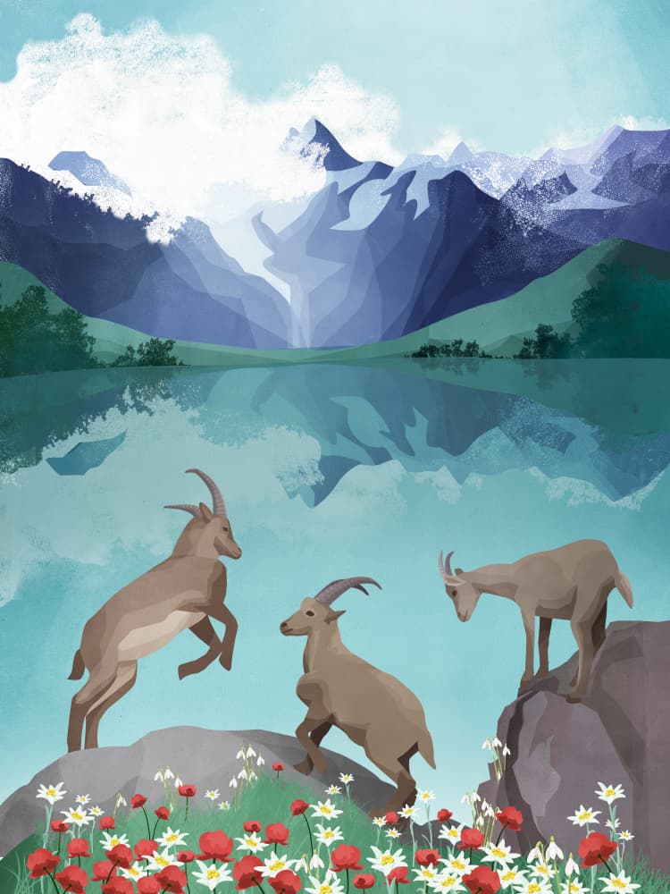 The Hills Are Alive by Goed Blauw — canvas wall art