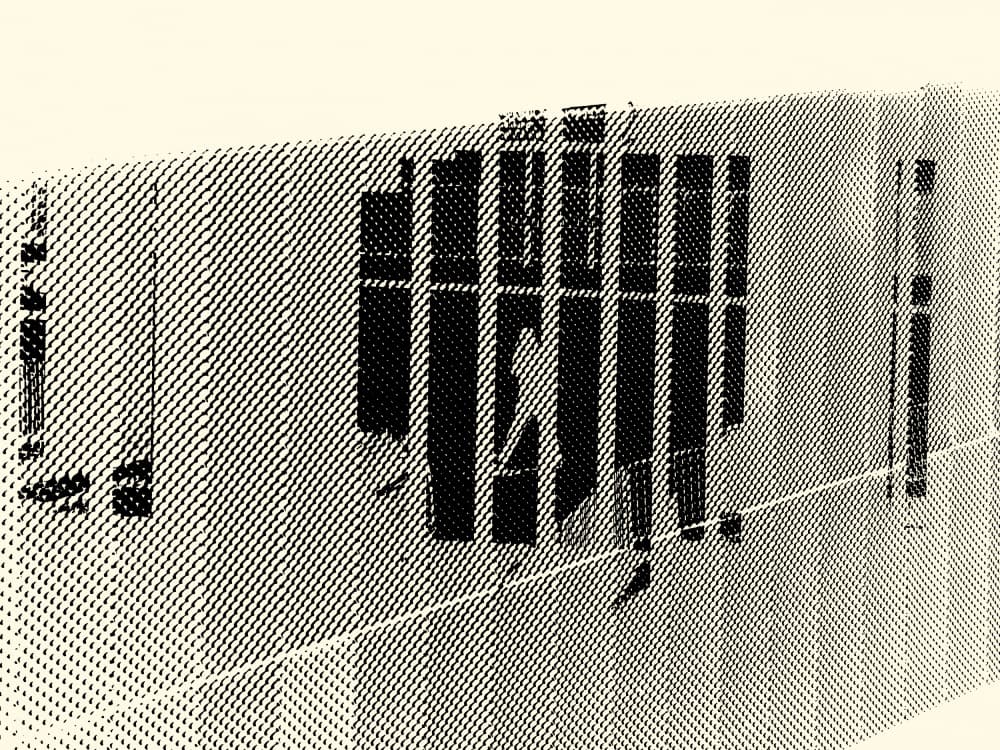 Geometric Building Silhouette by Petr Strnad — canvas wall art