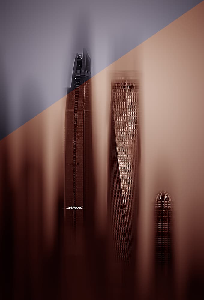 Blurred City Towers by Carmine Chiriacò — canvas wall art