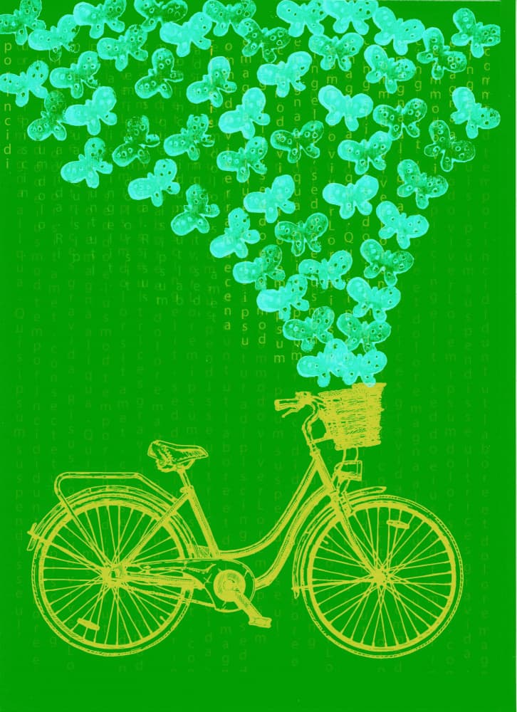 Bicycle Butterfly Flight by Santhosh ch — canvas wall art
