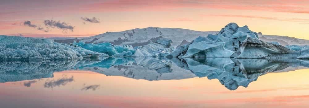 Iceberg Lagoon Sunset by Raymond Hoffmann — canvas wall art