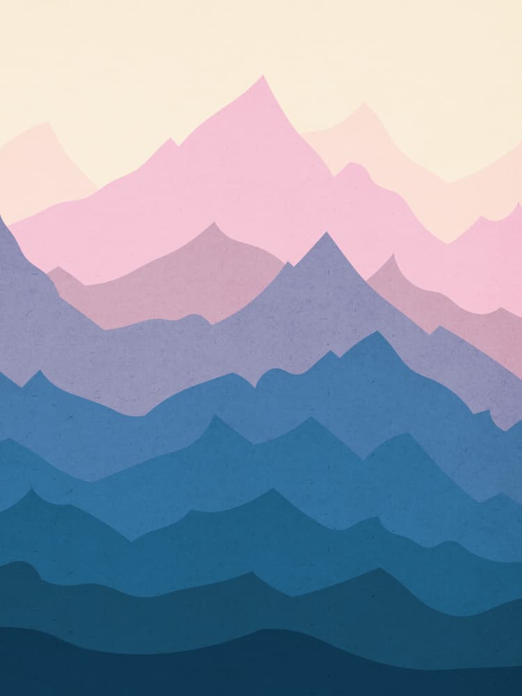 Serene Mountain Gradient by Vitor Costa — canvas wall art