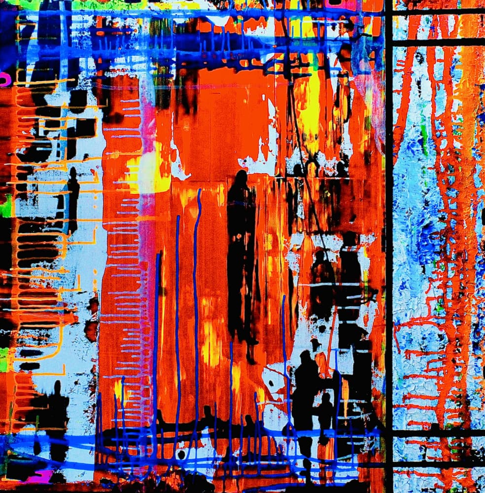 Vibrant Urban Abstract by Fredrik Olsen — canvas wall art