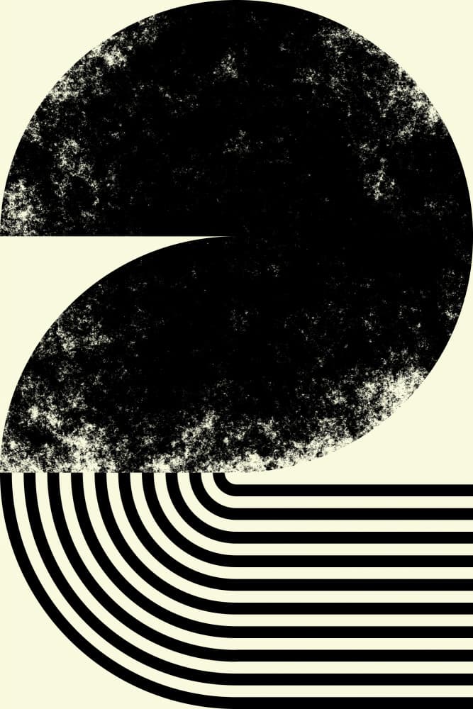 Textured Curves and Stripes by Petr Strnad — canvas wall art