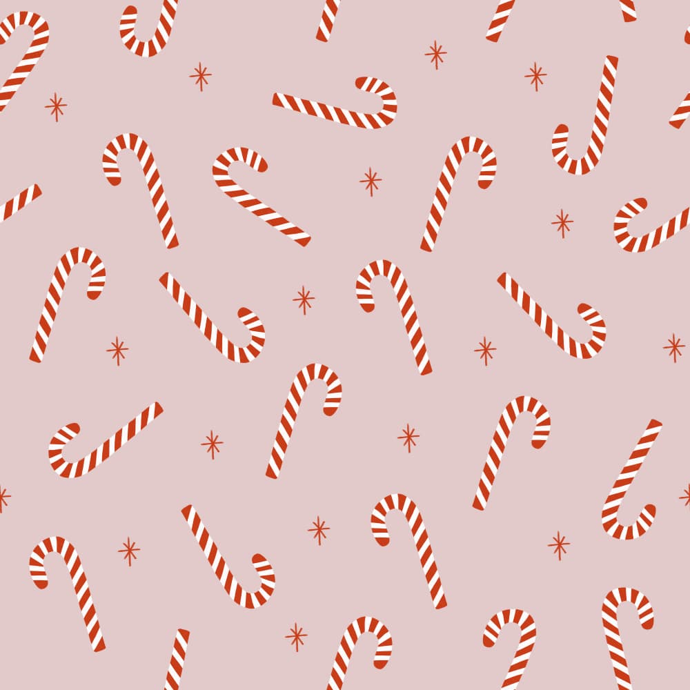 Festive Candy Canes by Menina Lisboa — canvas wall art