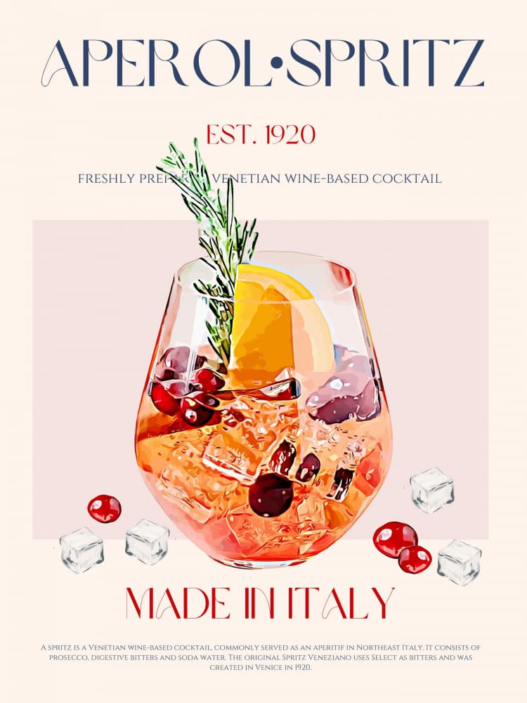 Refreshing Spritz Cocktail by Nazma Khokhar — canvas wall art