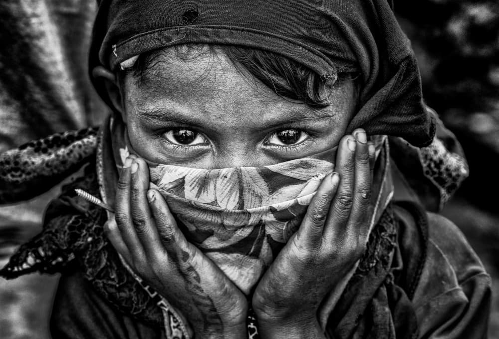 Intense Child Gaze by Joxe Inazio Kuesta Garmendia — canvas wall art