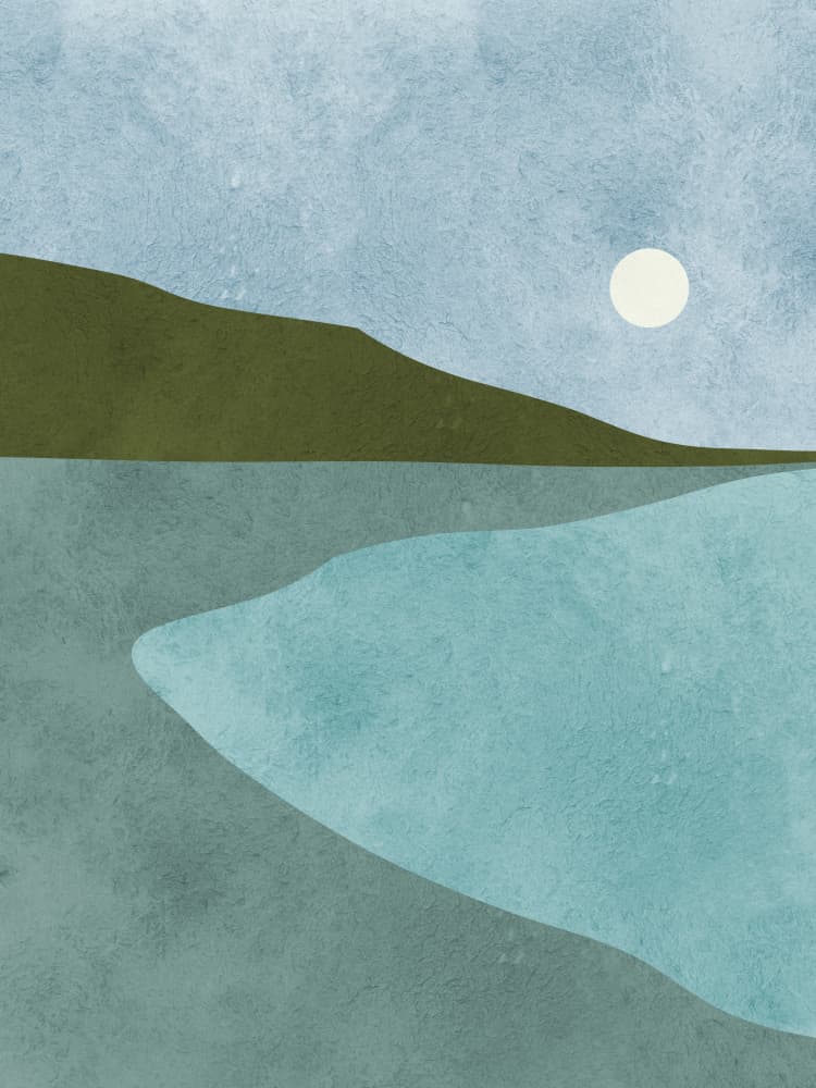 Calm Mountain Reflection by Vitor Costa — canvas wall art