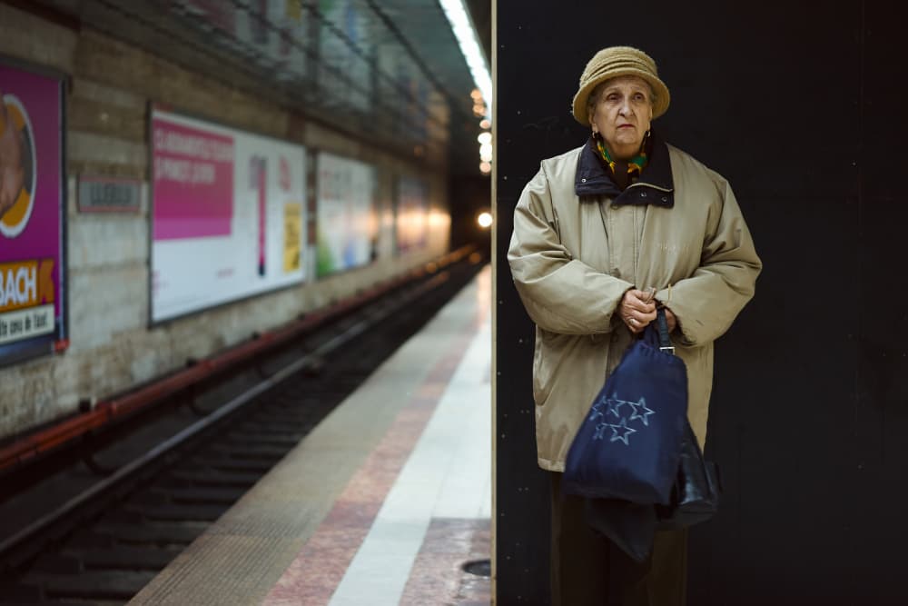 Waiting for the Train by Denis Malciu — canvas wall art