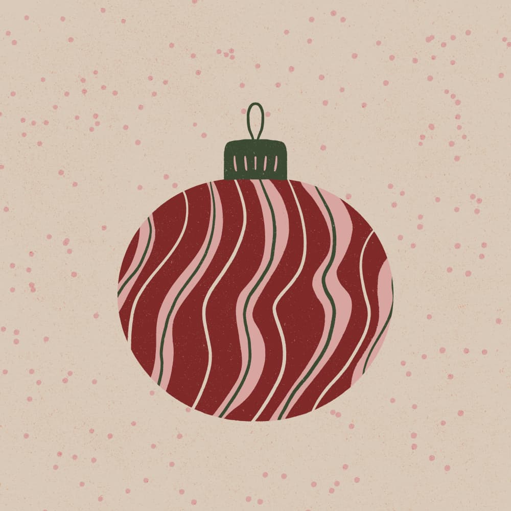 Retro Christmas Ornament by Angela Minca — canvas wall art