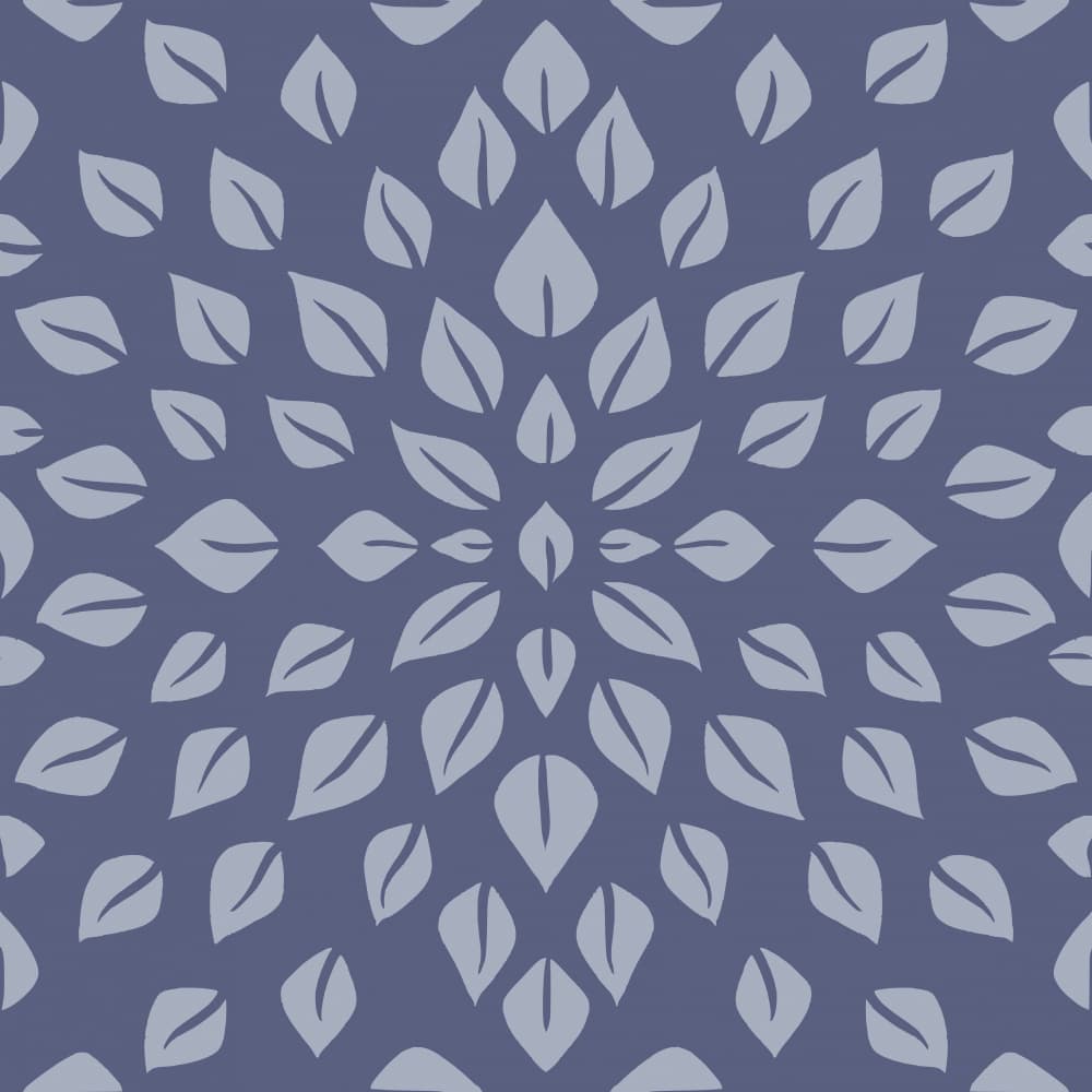 Soft Blue Leaf Pattern by Annick — canvas wall art