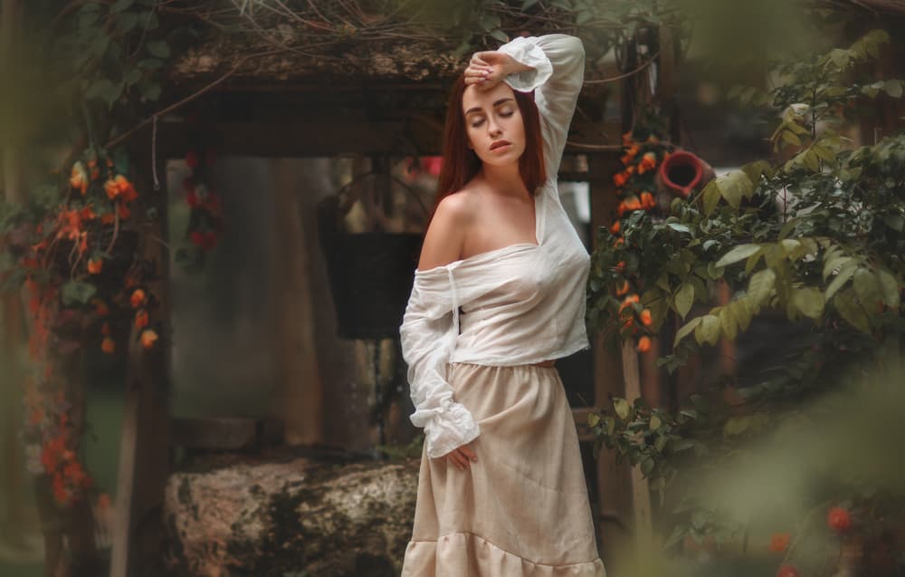 Wistful Garden Woman by Evgeny Loza — canvas wall art