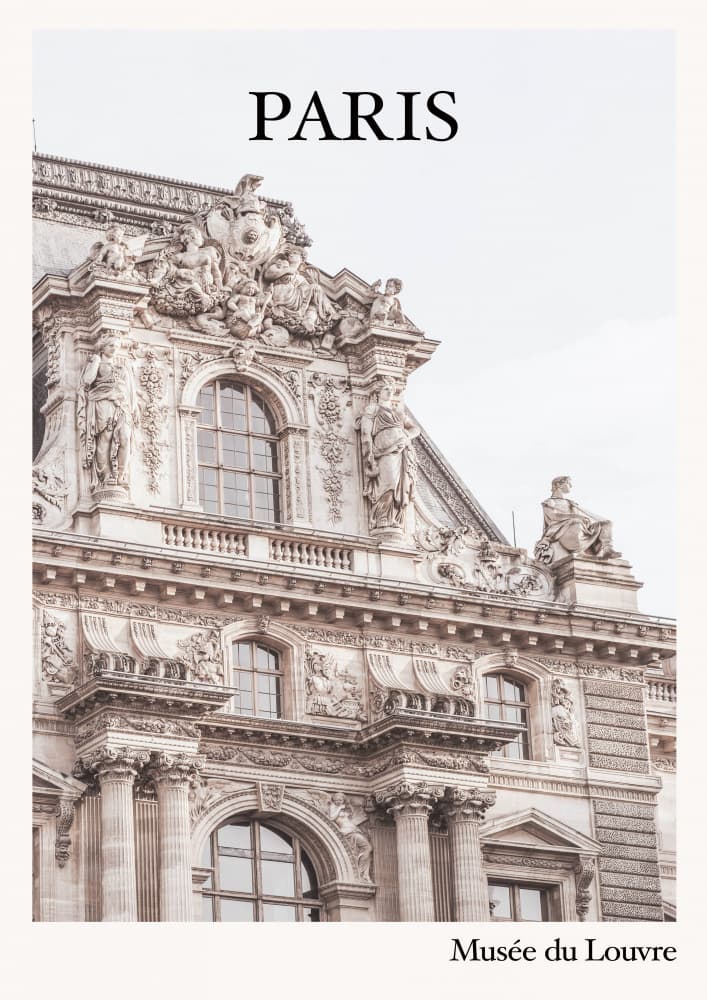 Paris Louvre Facade by Talitha McQueen — canvas wall art