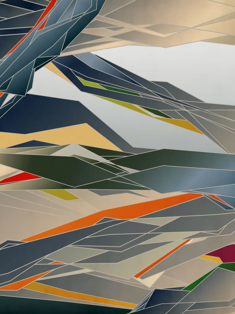 Dynamic Geometric Landscape by Angelo Cerantola — canvas wall art