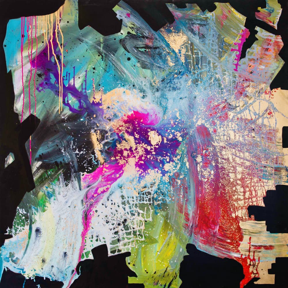 Vibrant Abstract Energy by Fredrik Olsen — canvas wall art