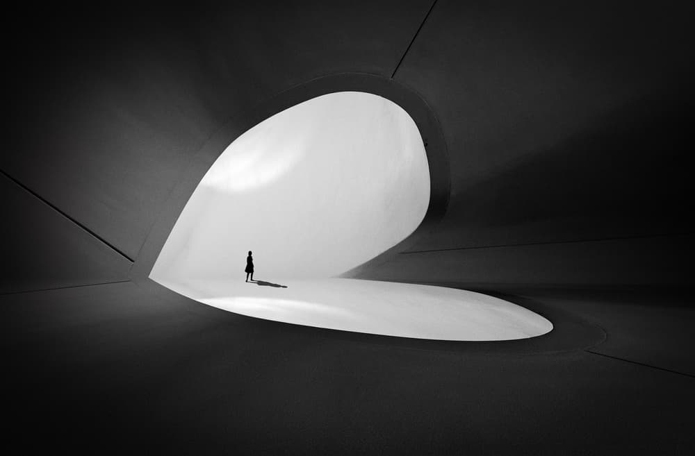 Lone Figure Archway by Jacqueline Hammer — canvas wall art