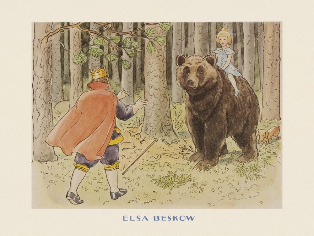 Sessalätts äventyr (1938) Björnen by Elsa Beskow — canvas wall art