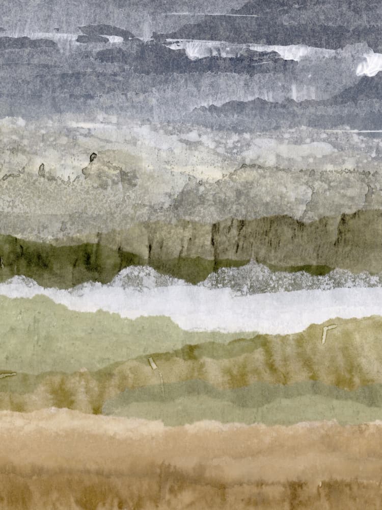 Muted Layered Landscape by Lara Eckerman — canvas wall art