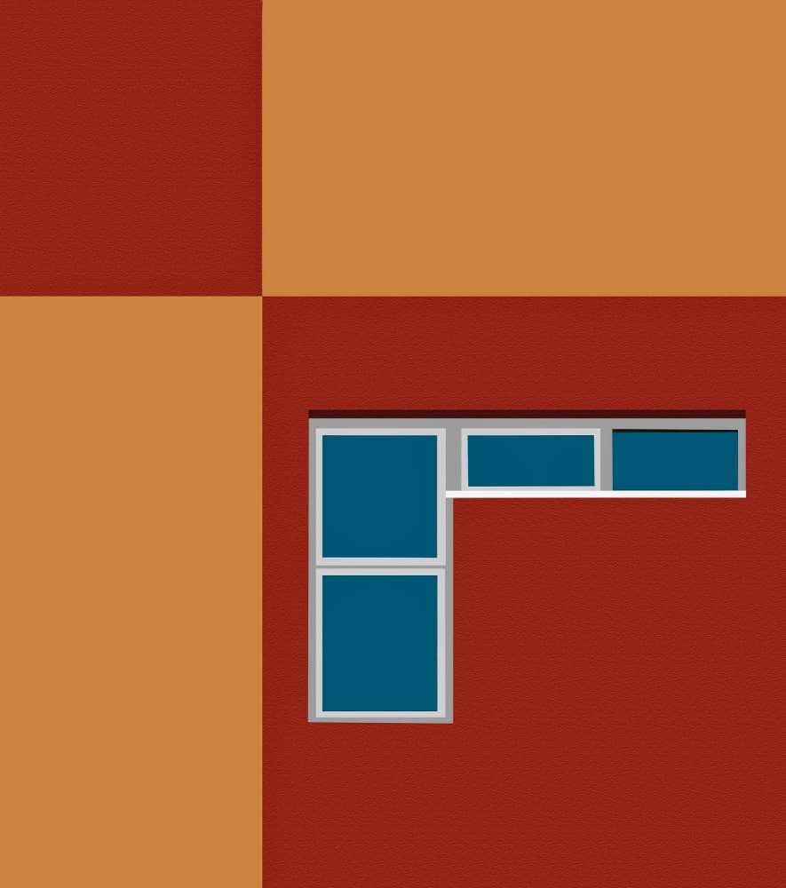 Geometric Building Windows by Arnon Orbach — canvas wall art