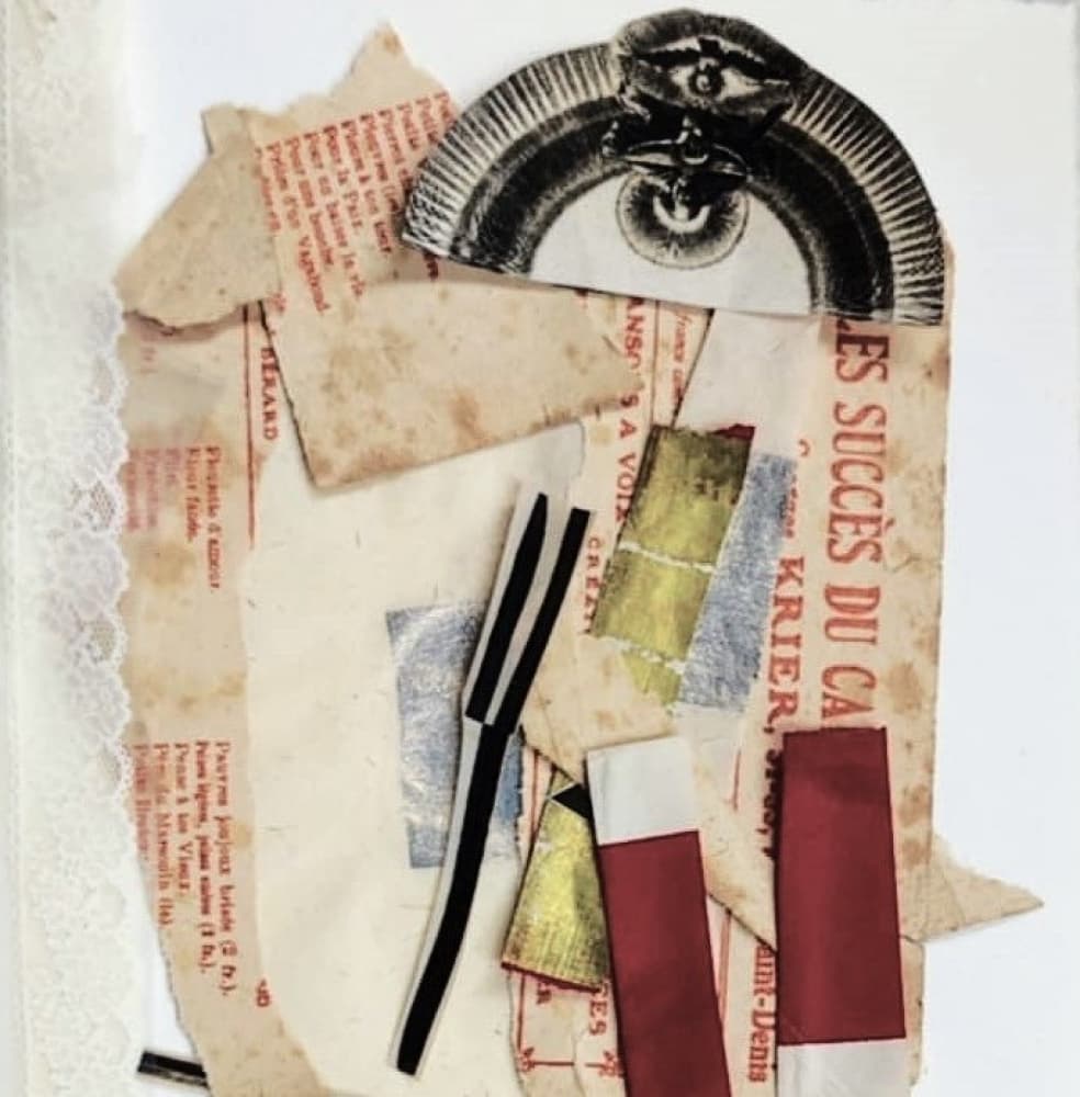 Abstract Eye Collage by Doris Schmitz — canvas wall art