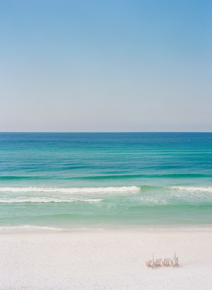 Calm Blue Ocean Beach by Bethany Young — canvas wall art