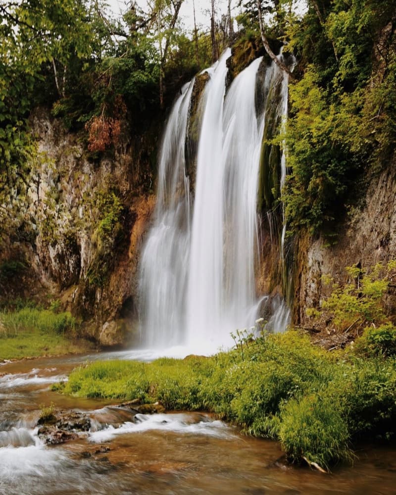 Serene Forest Waterfall by Del Mundo Imagery — canvas wall art