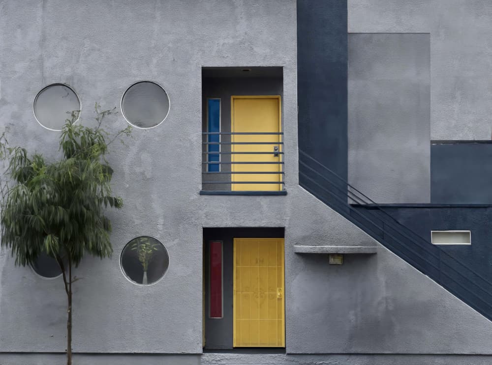 Modern Geometric Facade by Arnon Orbach — canvas wall art