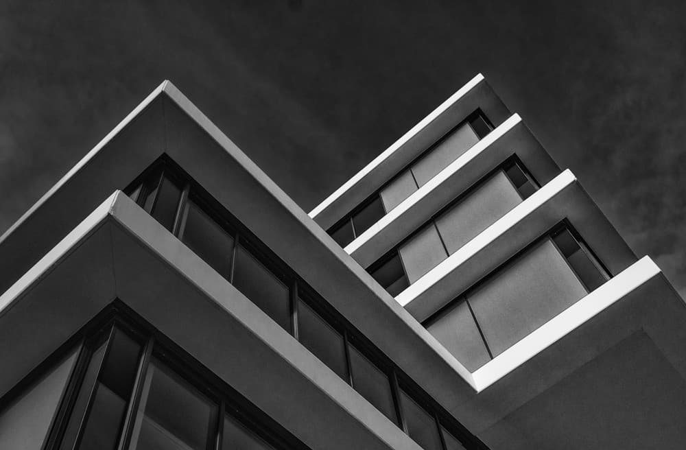 Modern Geometric Architecture by Jef Van den Houte — canvas wall art