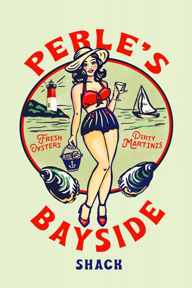 Retro Bayside Pinup by The Whiskey Ginger — canvas wall art