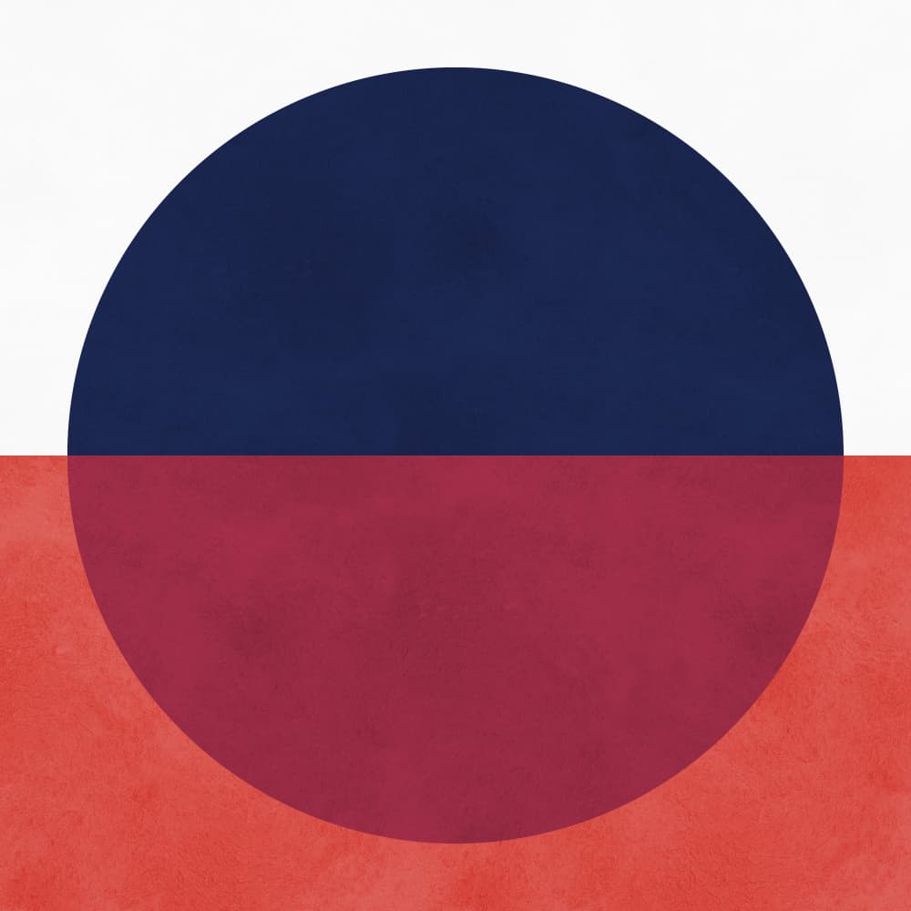 Overlapping shapes 4 by Vitor Costa — canvas wall art