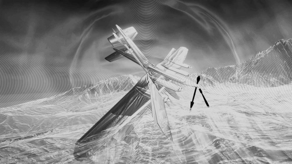 Surreal Plane Crash by Veronika Che — canvas wall art