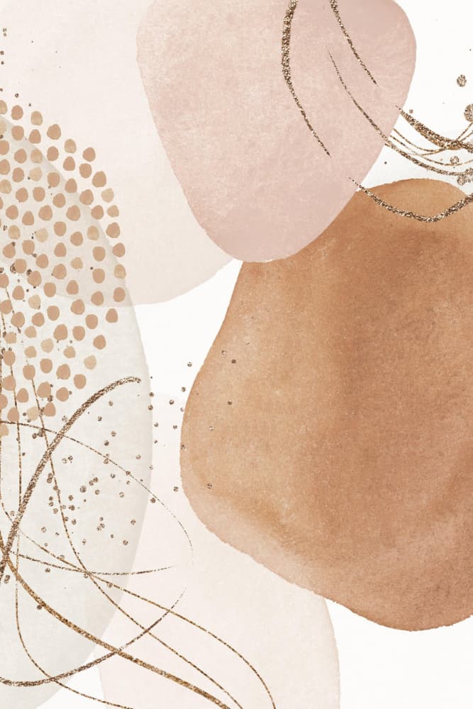 Organic Shapes Golden Sparkle by Sally Ann Moss — canvas wall art