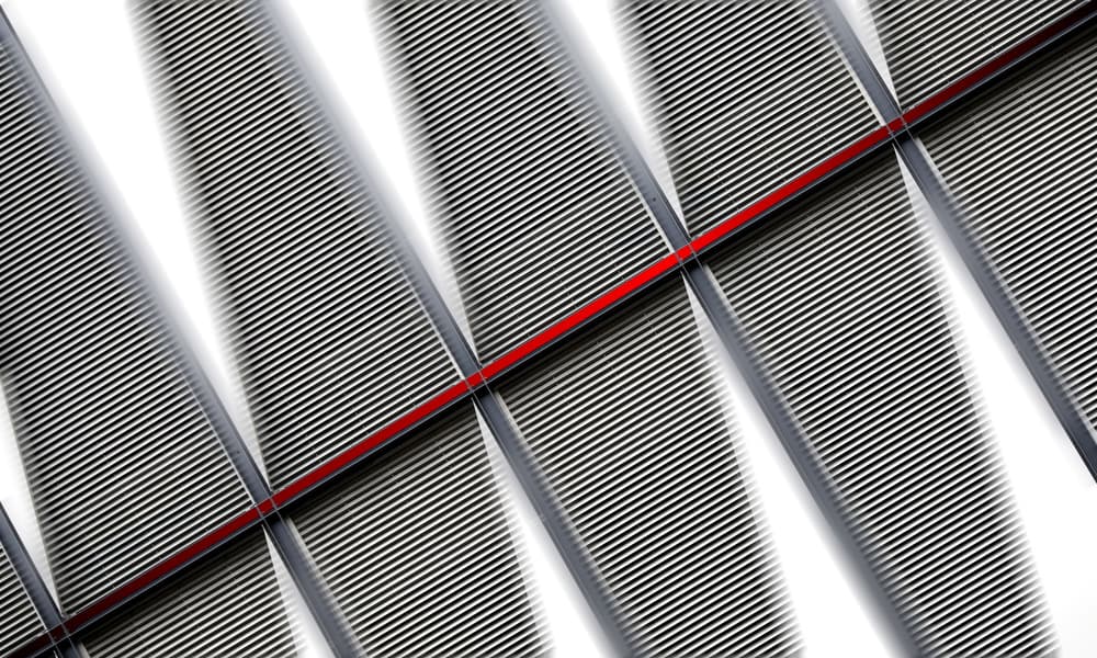Architectural Red Line by Hans-Wolfgang Hawerkamp — canvas wall art