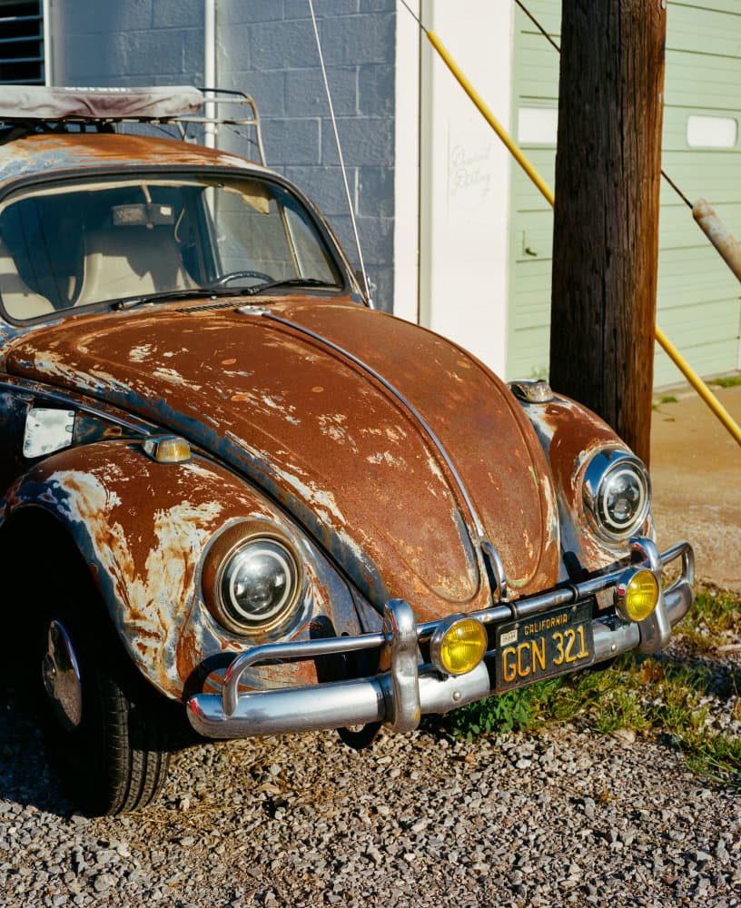 Weathered VW Bug by Bethany Young — canvas wall art