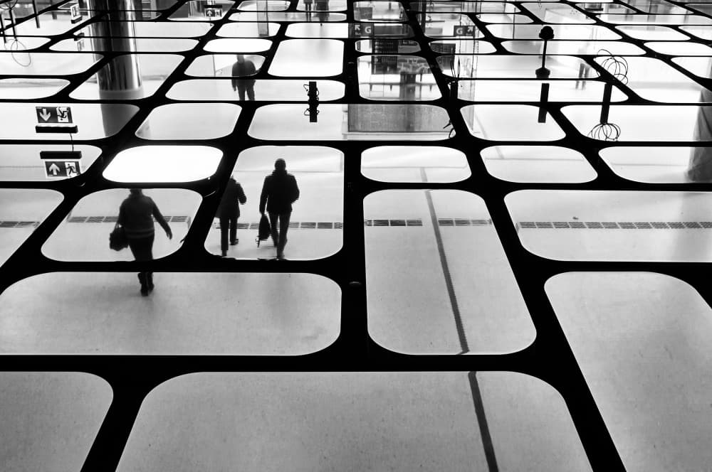 Overhead Grid Walk by Henk van Maastricht — canvas wall art