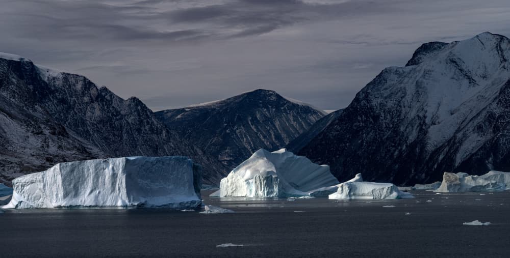 Arctic Icebergs and Mountains by Rob Darby — canvas wall art