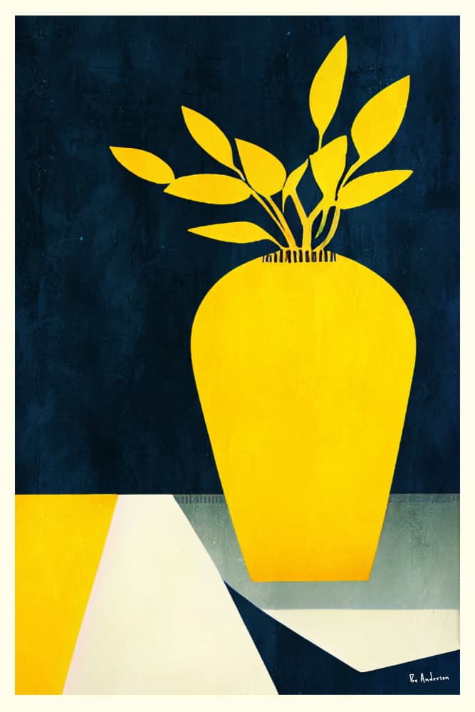 Vibrant Yellow Still Life by Bo Anderson — canvas wall art