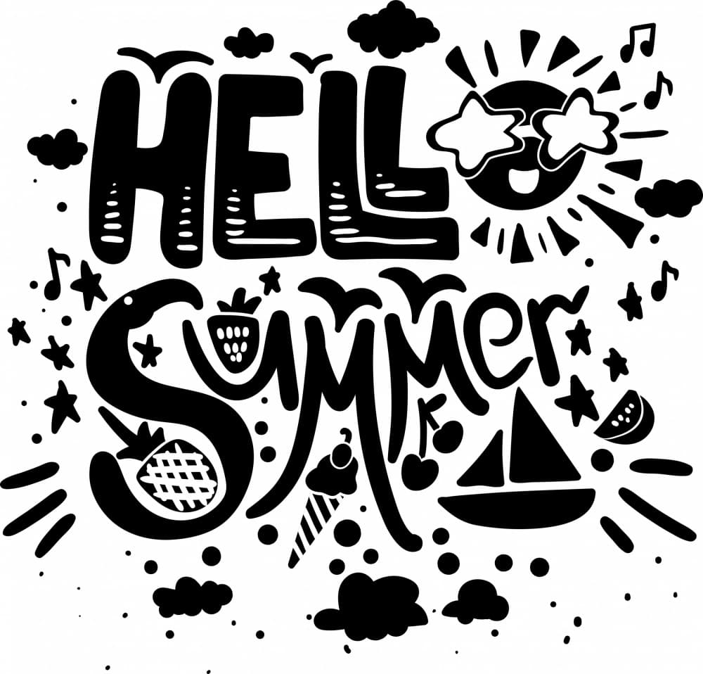 Hello Summer Vibes by Marika Barsrsind β canvas wall art