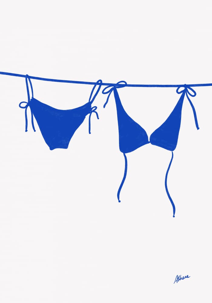 Blue Bikini by Athene Fritsch — canvas wall art
