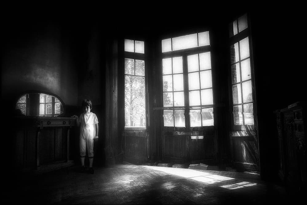 Lonely Boy In Shadows by Holger Droste — canvas wall art